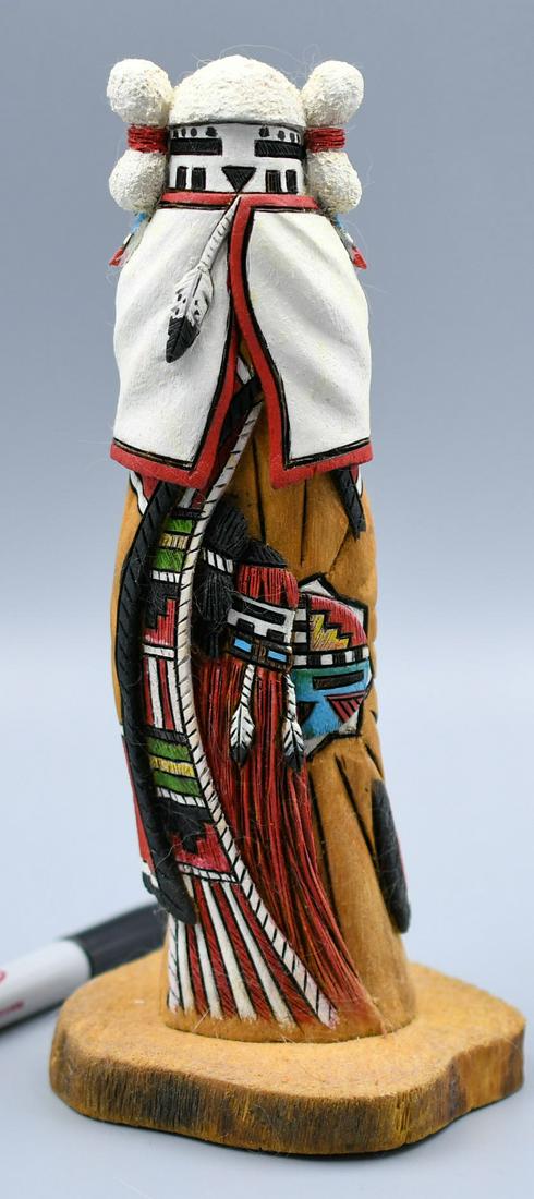Totem Carving: 8-1/4 inches tall by 4 inches wide by 3-1/2 inches deep