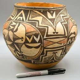 Acoma, NM, Large Vintage Polychrome Olla ~1910, Unknown