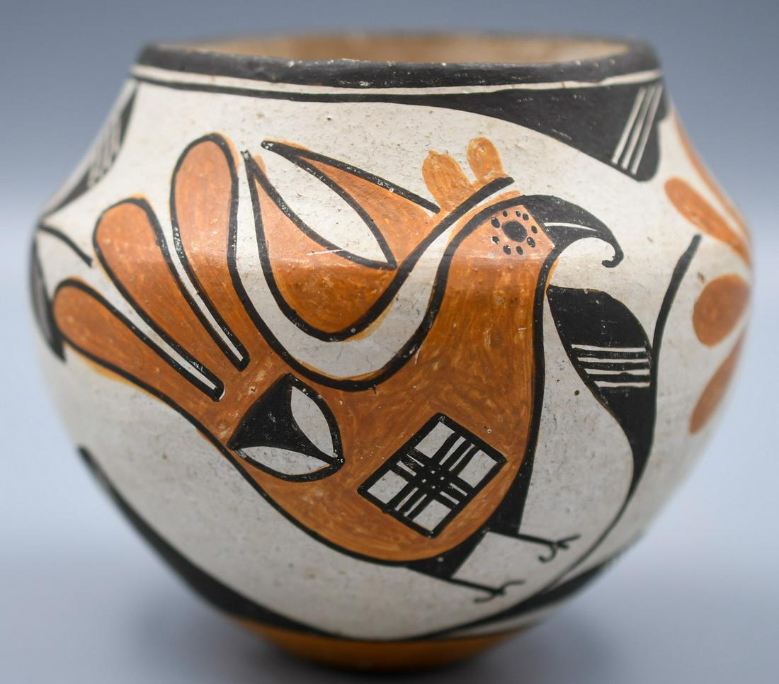 Acoma Polychrome Jar with Bird and Flower, Lucy M. Lewis (1 of 5)