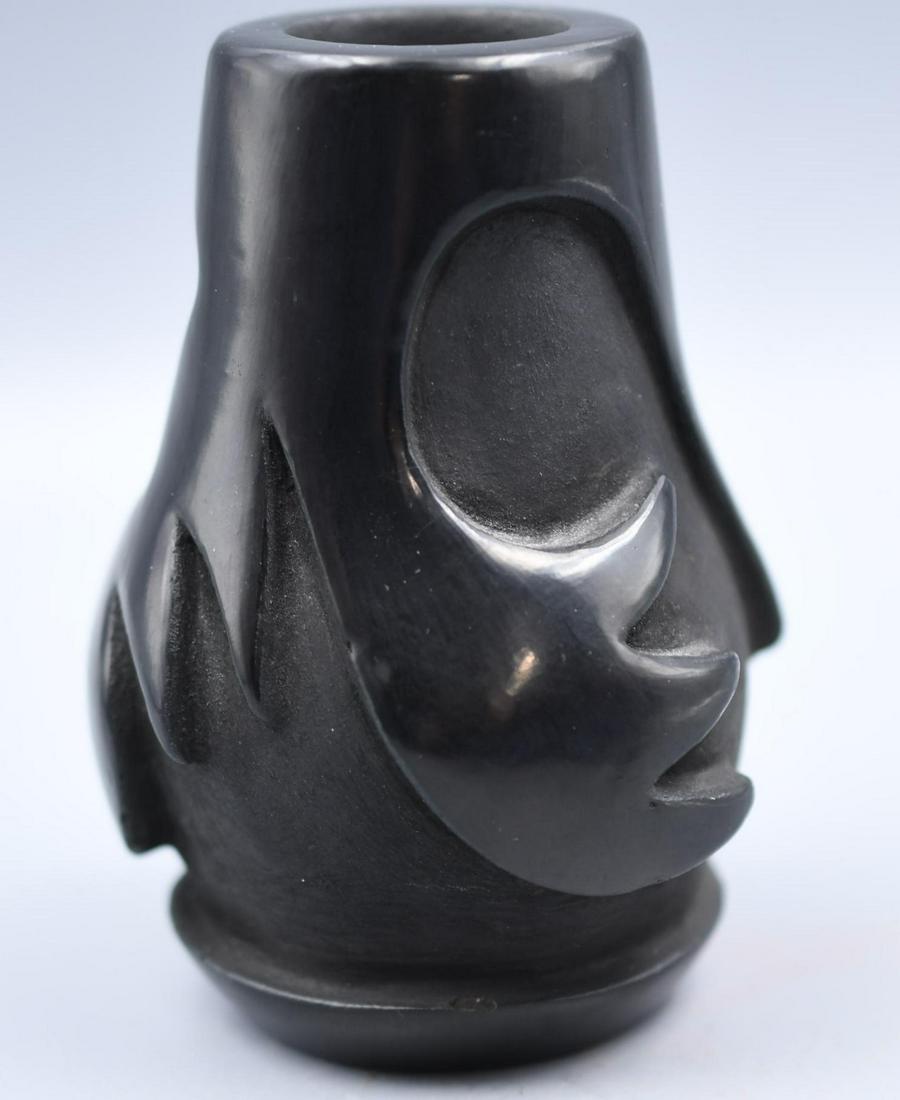 Santa Clara Pueblo, Black Carved Vase, Fidel Naranjo (1 of 6)