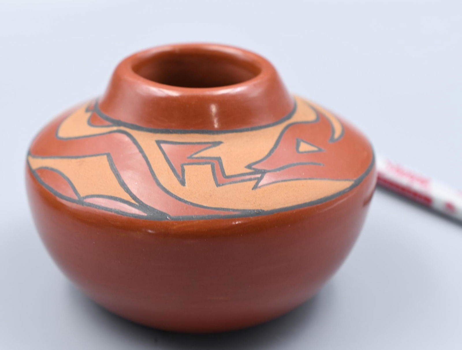 Santa Clara Pueblo, Redware Vase, Glenda Naranjo (1 of 6)