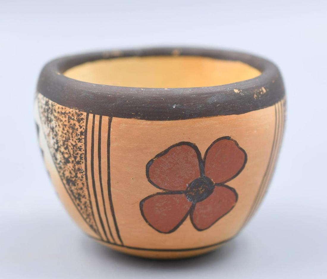 Red Flower Cup, Alma Tahbo (Chapelia): 2 inches tall with 2-5/8 inch diameter