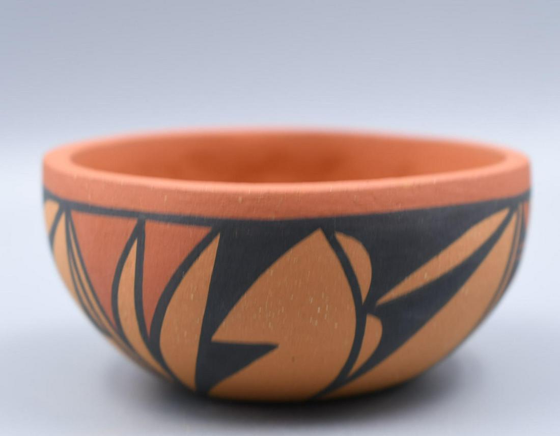 San Felipe, Micaceous Clay Bowl, D. J. Candelaria: 4-1/2 inch diameter x 2-1/8 inches tall