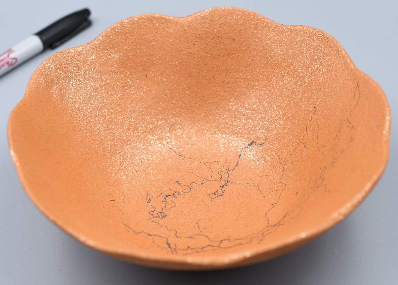 Taos Pueblo, Micaceous Bowl with Scalloped edge, Carlotta Archuleta (1 of 7)