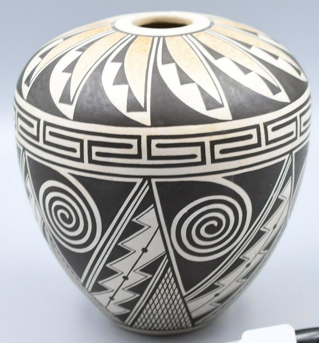 Jar with Feather and Geometric Design, () (1 of 8)