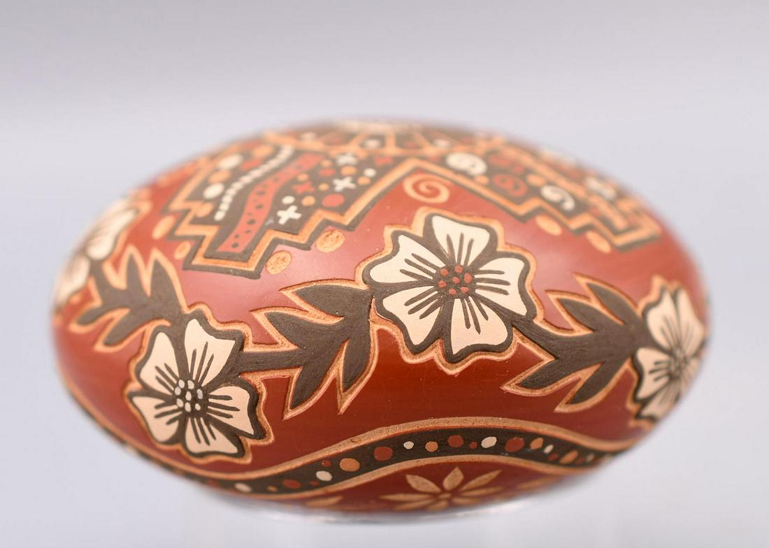 Jemez Red Seedpod with Polychrome Ornate Designs, Glendora Fragua Daubs (1 of 5)