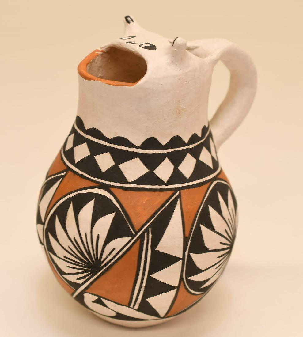 Acoma Polychrome Cow Pitcher, D. R. M (1 of 8)