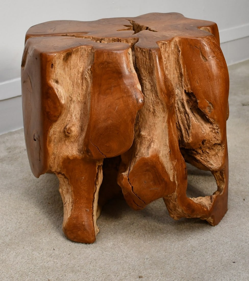Tree Stump End Table: Not sure of the wood species. READ OUR SHIPPING POLICY'S! This will be In person pick up or contact UPS store in Kenosha, or your own shipper, the UPS store phone number is in our policy's. rough dime