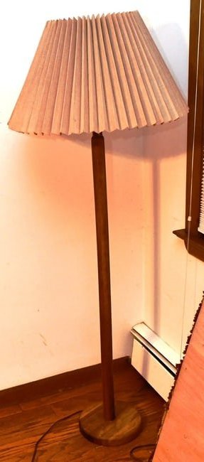 Pair of Teak wood floor lamps: Matching pair of teak wood floor lamps. READ OUR SHIPPING POLICY'S! This will be In person pick up or contact UPS store in Kenosha, or your own shipper, the UPS store phone number is in our policy's. 