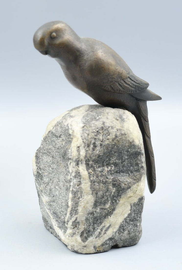 Door Stop: Contemporary door stop. Bronze bird perched on a rock (NOTE-Weight and dimensions are before packaging) Height- 6". 2 1/2"w x 3 1/2"d. weight- 2lbs 12oz.