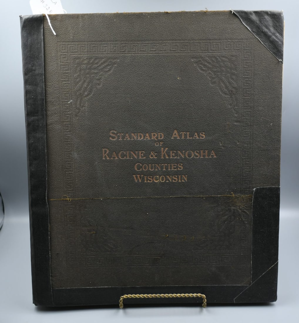 1908 Racine & Kenosha Counties Atlas: Standard atlas/Plat book of Racine and Kenosha Counties, Wisconsin, 1908. Published by Hennessey & CO. Delevan, Wisconsin. (NOTE-Weight and dimensions are before packaging) 18" x 15 5/8". 1 1/8" thick