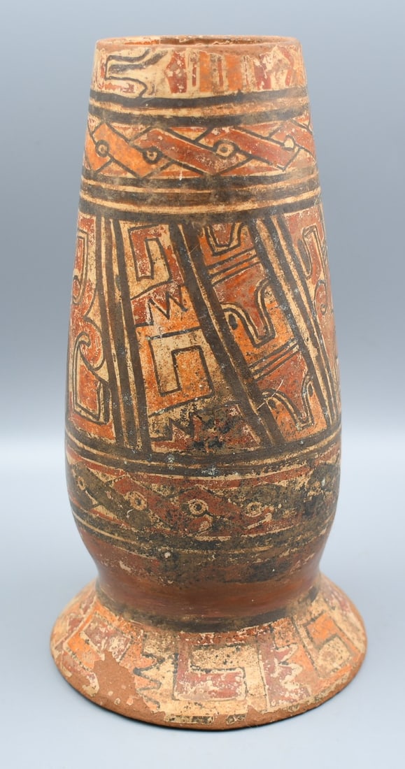 Mayan Pottery: Believed to be Mayan pottery, Possibly Terracotta. Dr Herz collected quality tribal pieces from around the world but is not able to help identify them, so we made our best attempt to identify them. Pl