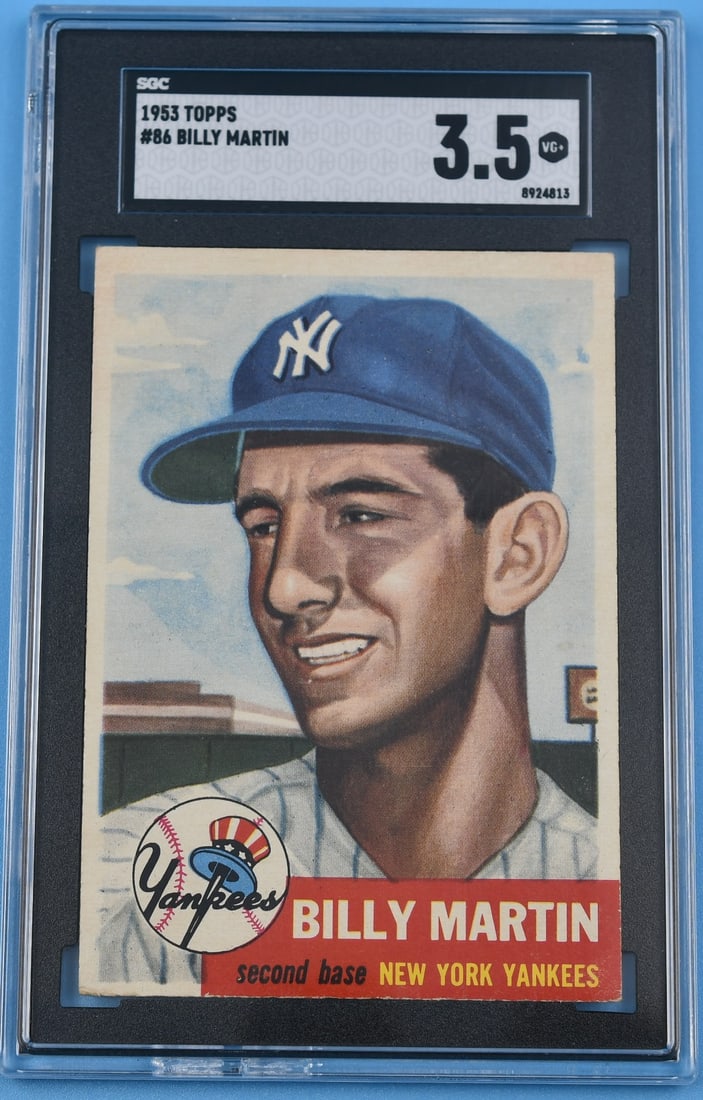 1953 Topps Baseball #86 Billy Martin SGC 3.5: 1953 Topps #86 Billy Martin SGC 3.5. SGC no. 8924813