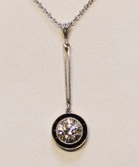 1.55 ct SI2/IJ Old European Cut Natural Diamond Pendant: This diamond sparkles beautifully even in very low light! With our equipment is hard to get it caught on camera. 1.55 cts SI2/IJ (one may argue it's an SI1), Old European Cut Diamond 7.4 x 7.3 (x 4.7)