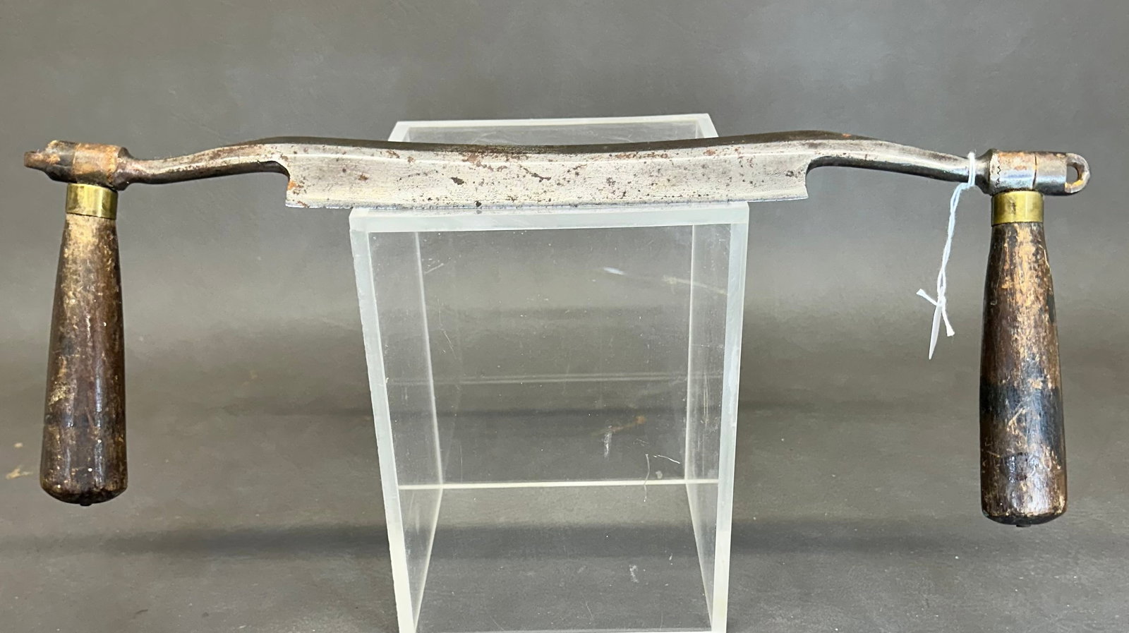 Nobles Adjustable Draw Shave: Nobles MFG Co 8" blade with a total length of the tool being 16", and handles adjust. (see photo). Shipping dimensions given are for the item(s) grouped as prepared for packing & weight is with the pa