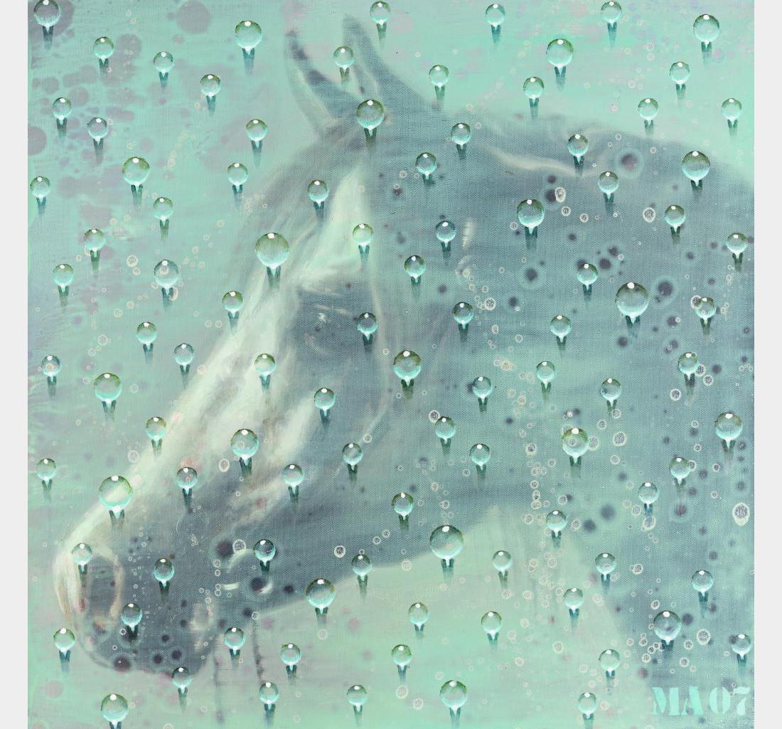 Miroslav Antic, oil on canvas: Miroslav Antic (20th C.) Arabian Horse 20" x 20" oil on canvas Signed lower right $1,000-1,500