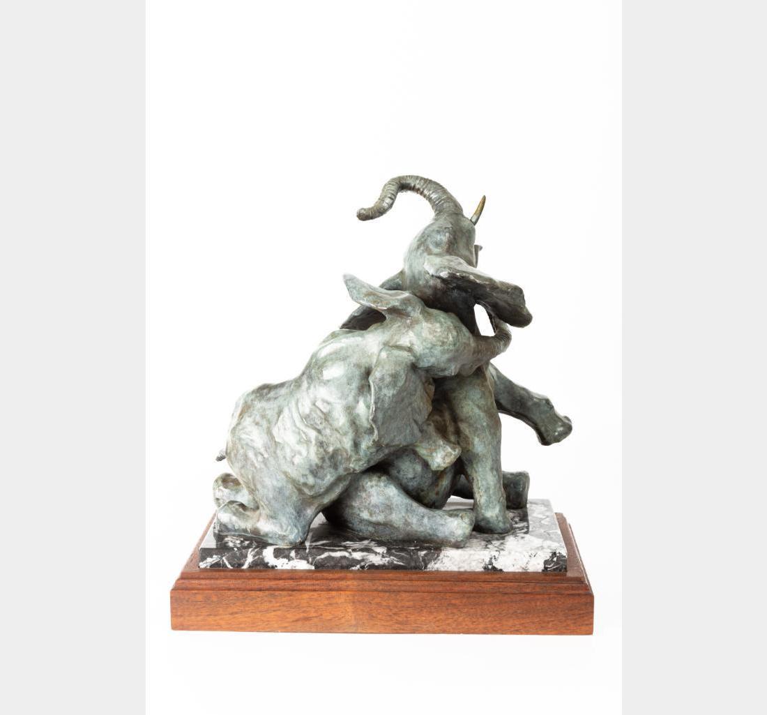 Sherry Salari Sander, bronze: Sherry Salari Sander (1941 - ) Duggah Babies 11" x 11.5" x 8" bronze Inscribed: S. Sander (c) 85, 29/35 $800-1,200