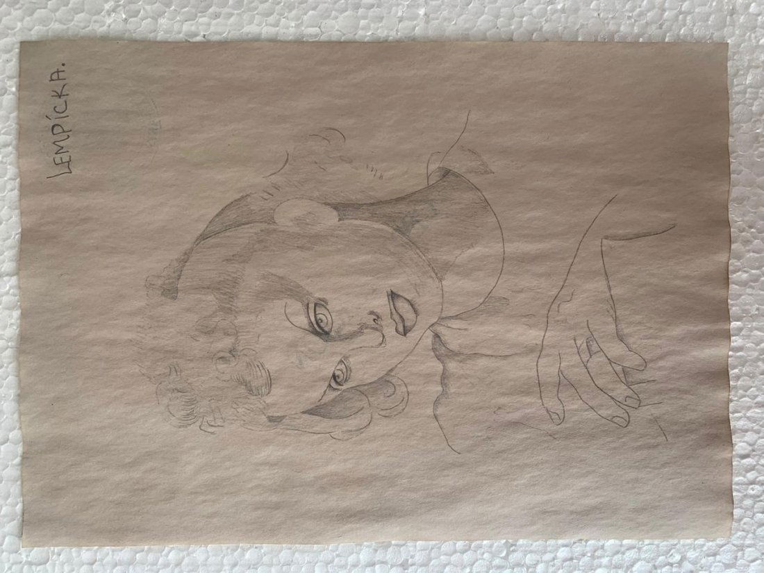 Signed Tamara de Lempicka Charcoal Drawing on paper: Signed and Stamped Tamara de Lempicka Charcoal Drawing on Paper. verso stamp inscribed "Musee d. Orsay". Aprox size 20 x 30 cms. This item has limited provenance, it doesnt have any documentation or c