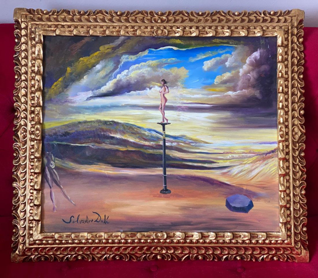 Salvador Dalí Painting Oil On Canvas Signed and Stamped (1 of 9)