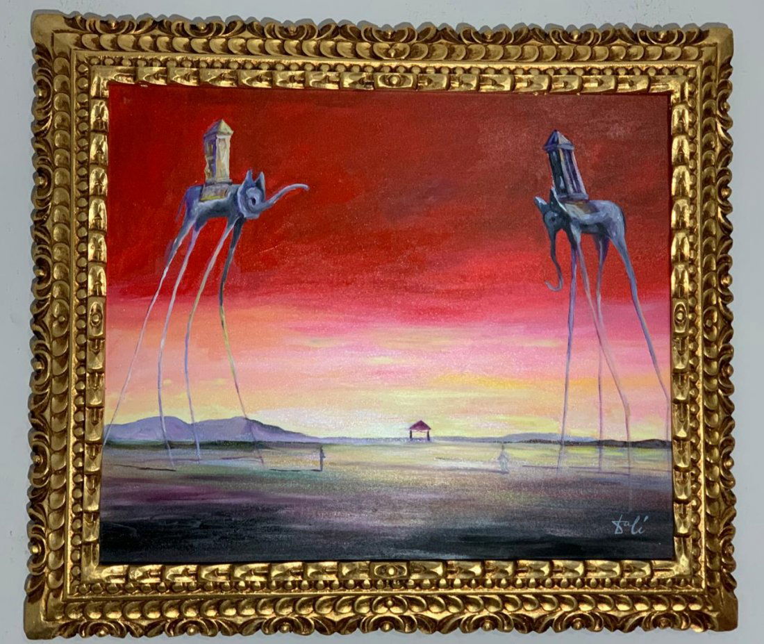 Salvador Dalí Painting Oil On Canvas Signed and Stamped (1 of 8)