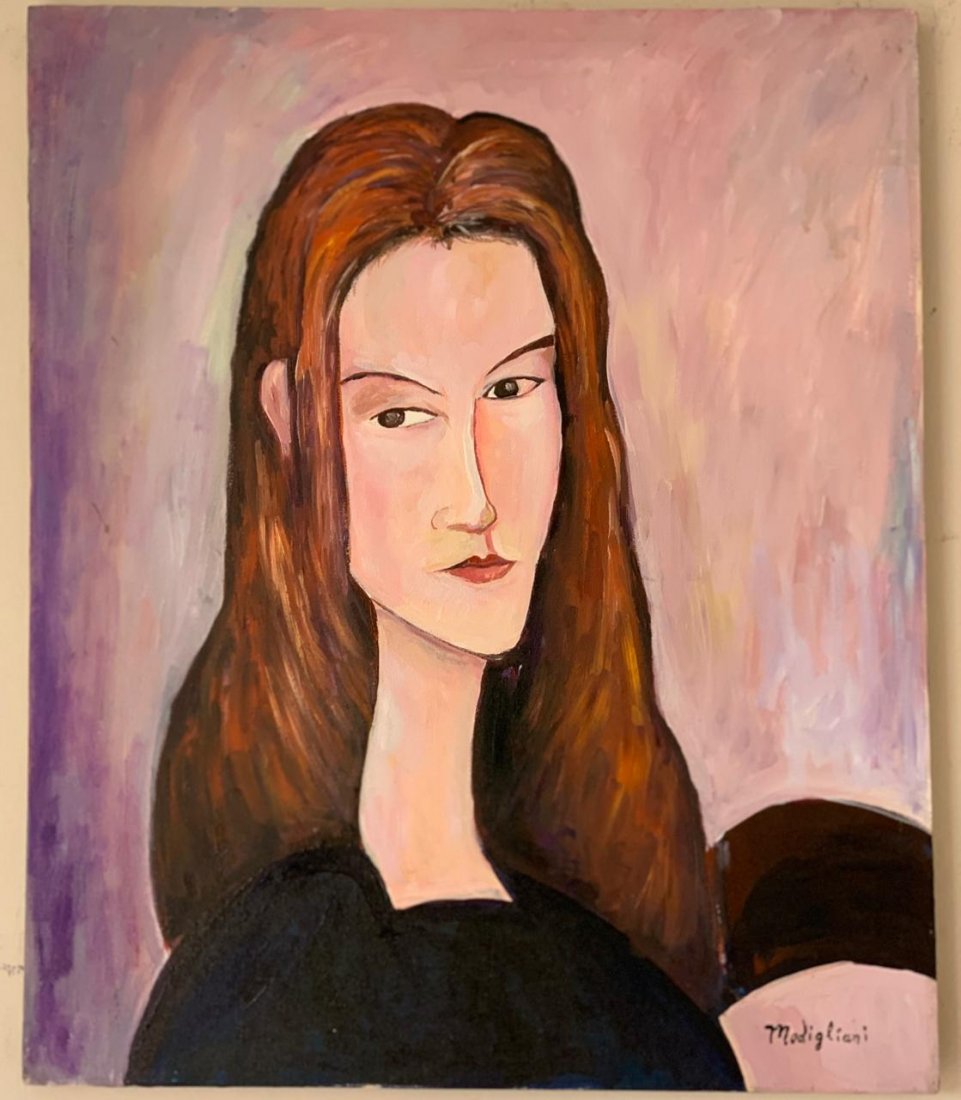 Amedeo Modigliani Oil on Canvas, Signed and Stamped (1 of 5)
