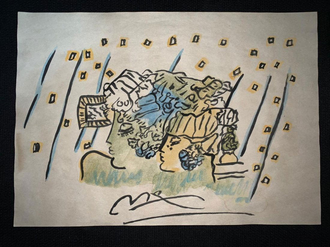 Signed and Stamped Peter Max Mixed Media on paper (1 of 2)