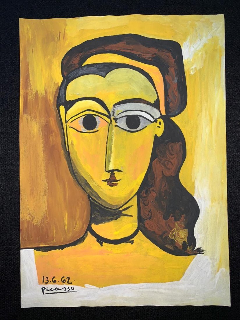 Signed and Stamped Pablo Picasso Mixed Media on paper (1 of 2)