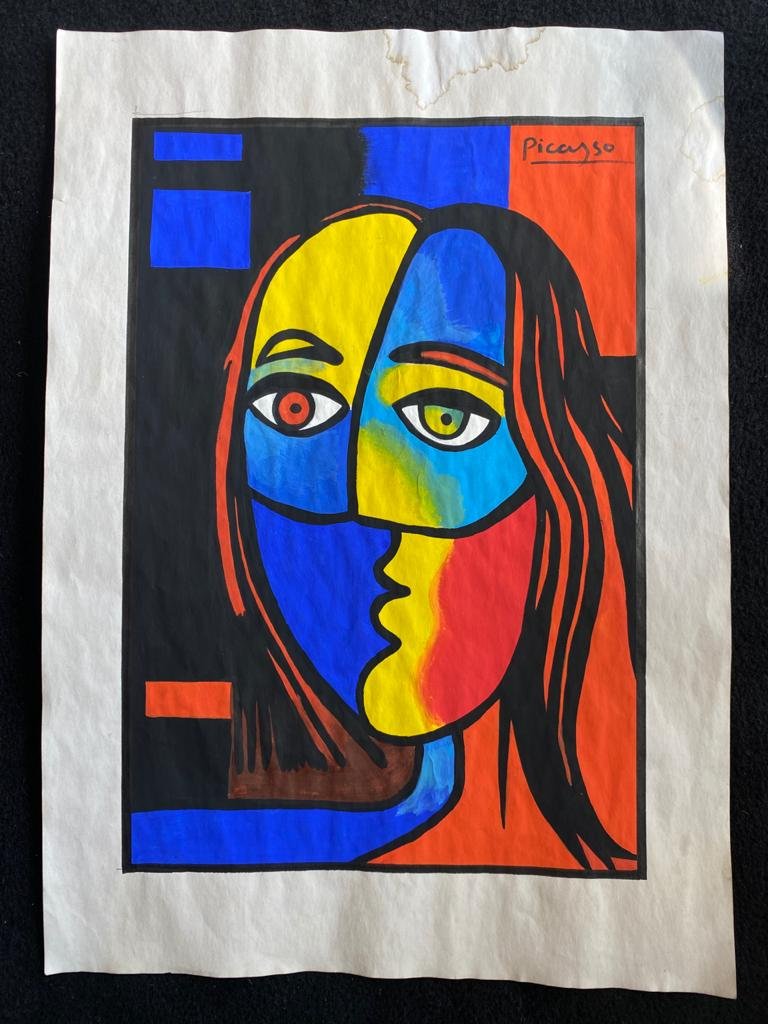 Signed & Stamped Pablo Picasso Mixed Media on paper (1 of 2)