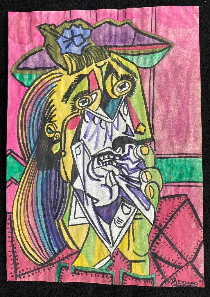 Signed & Stamped Pablo Picasso Mixed Media on paper (1 of 2)