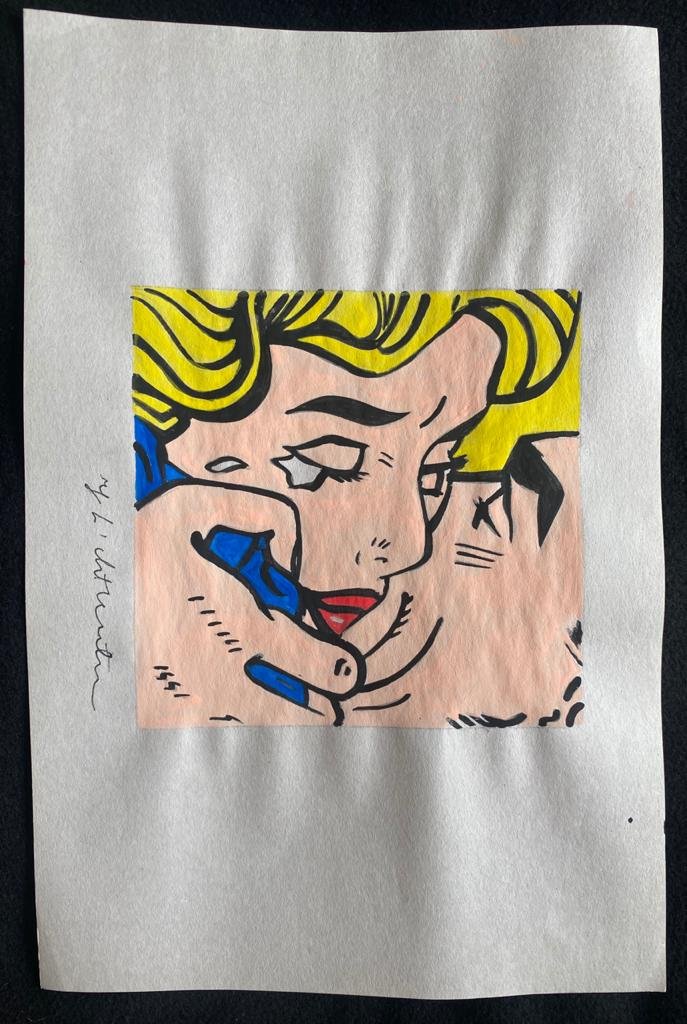 Signed & Stamped Roy Lichtenstein Mixed Media on paper (1 of 2)