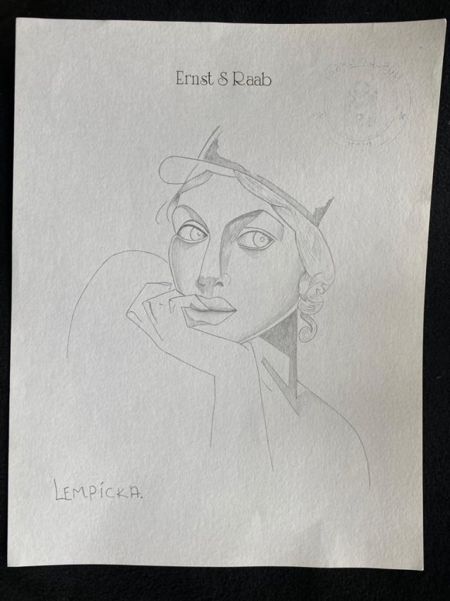 Signed & Stamped Tamara de Lempicka Drawing on paper: Signed and Stamped Tamara de Lempicka Charcoal Drawing on Paper. . Aprox size 20 x 30 cms. This item has limited provenance, it doesnt have any documentation or cerfication, Sold "as is" to the manner