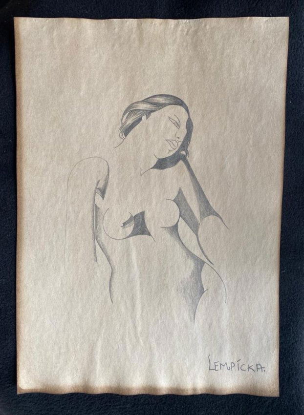 Signed & Stamped Tamara de Lempicka Drawing on paper: Signed and Stamped Tamara de Lempicka Drawing on Paper. . Aprox size 20 x 30 cms. This item has limited provenance, it doesnt have any documentation or cerfication, Sold \"as is\" to the manner or sty
