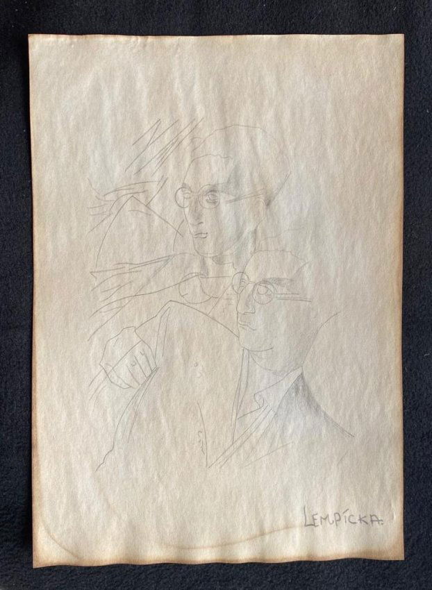 Signed & Stamped Tamara de Lempicka Drawing on paper: Signed and Stamped Tamara de Lempicka Drawing on Paper. . Aprox size 20 x 30 cms. This item has limited provenance, it doesnt have any documentation or cerfication, Sold "as is" to the manner or style