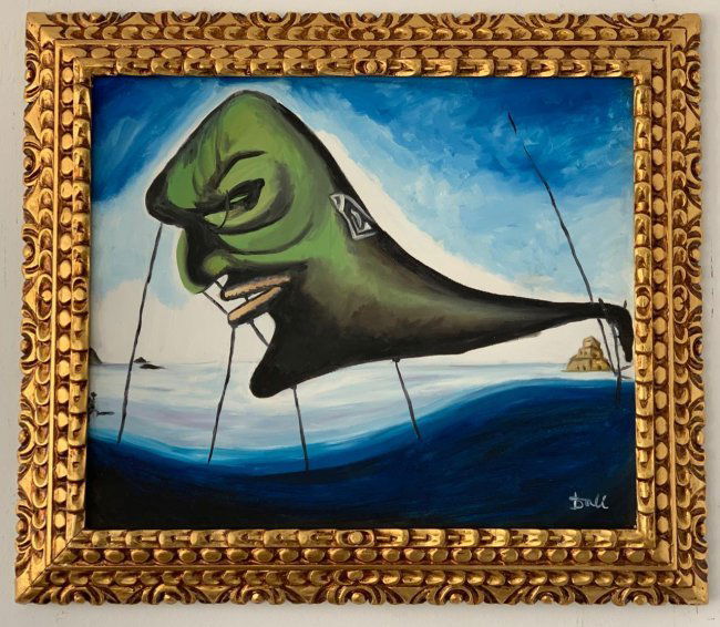 Salvador Dalí Painting Oil On Canvas Signed & Stamped (1 of 9)