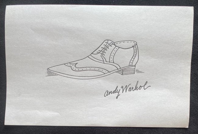 Signed and Stamped Andy Warhol Mixed Media on paper: Signed and Stamped Andy Warhol Mixed Media on Paper on verso stamp inscribed \\\"The State of Andy Warhol\\\". Aprox size 30 x 20 cms. This item has limited provenance, it doesnt have any documentatio