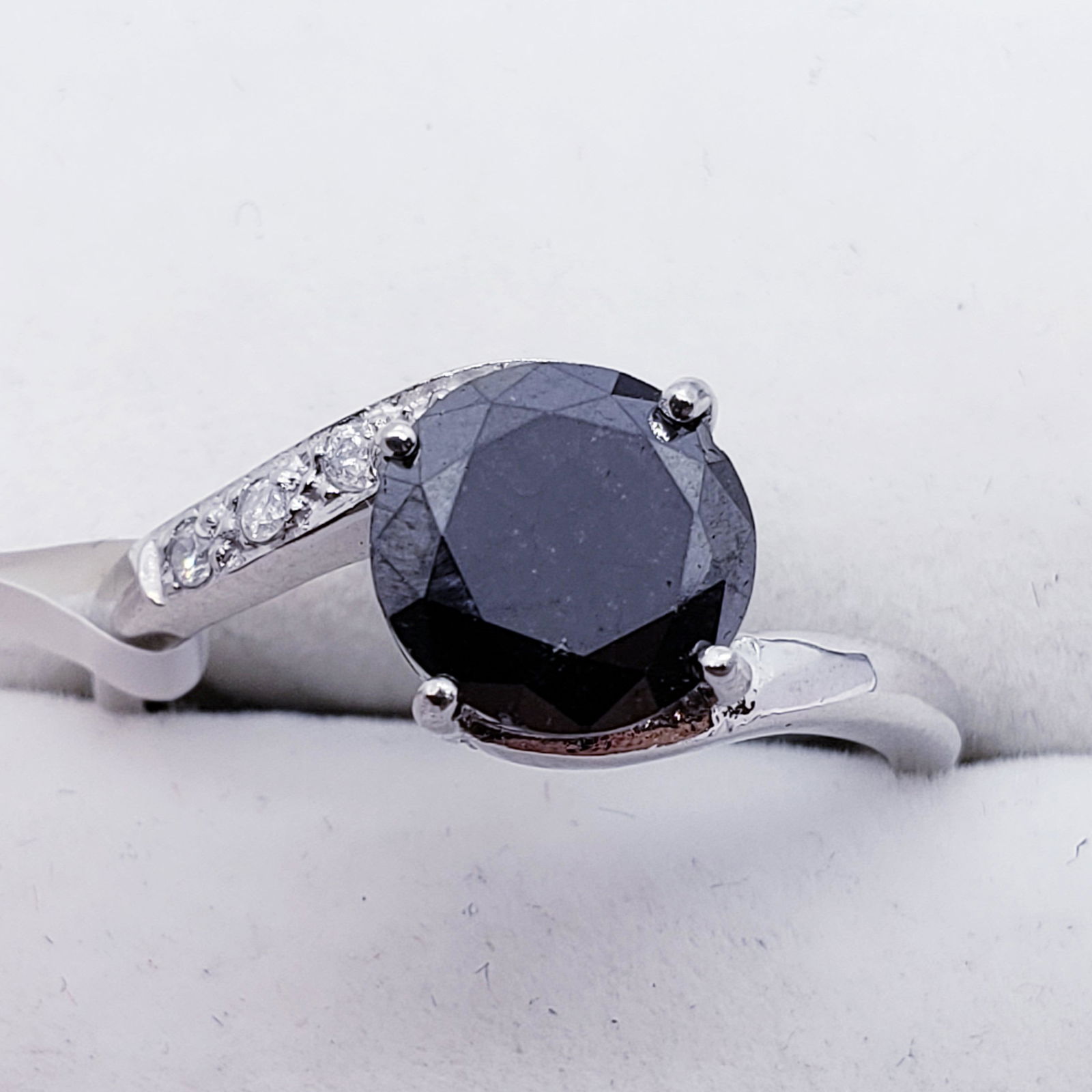 Certified 14K  Black Diamond(2.1ct) Side (1 of 6)