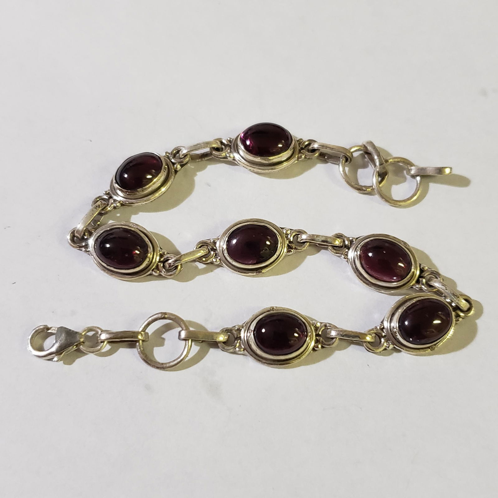 $300 Silver Garnet Bracelet (1 of 1)