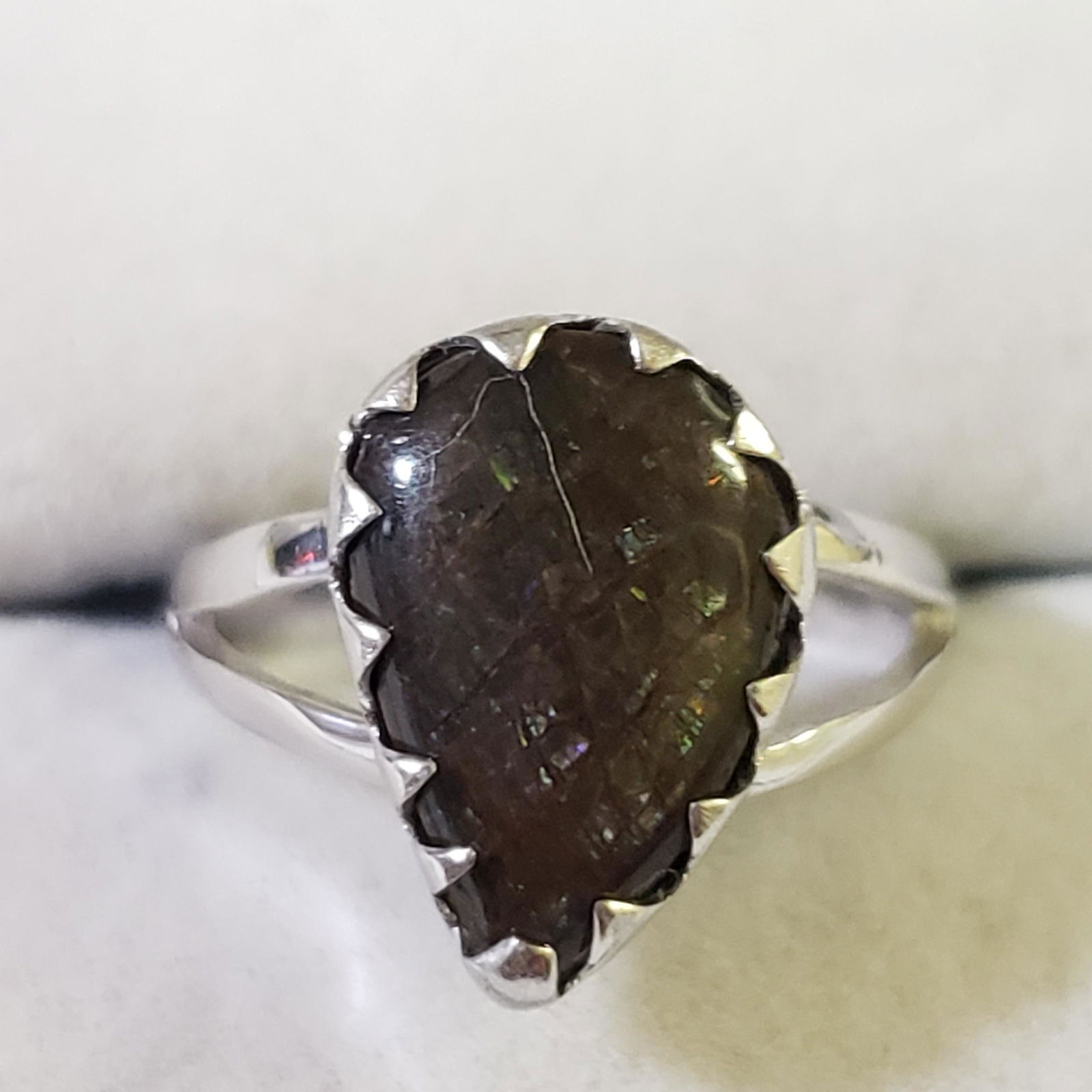$100 Silver Ammolite Ring (1 of 2)