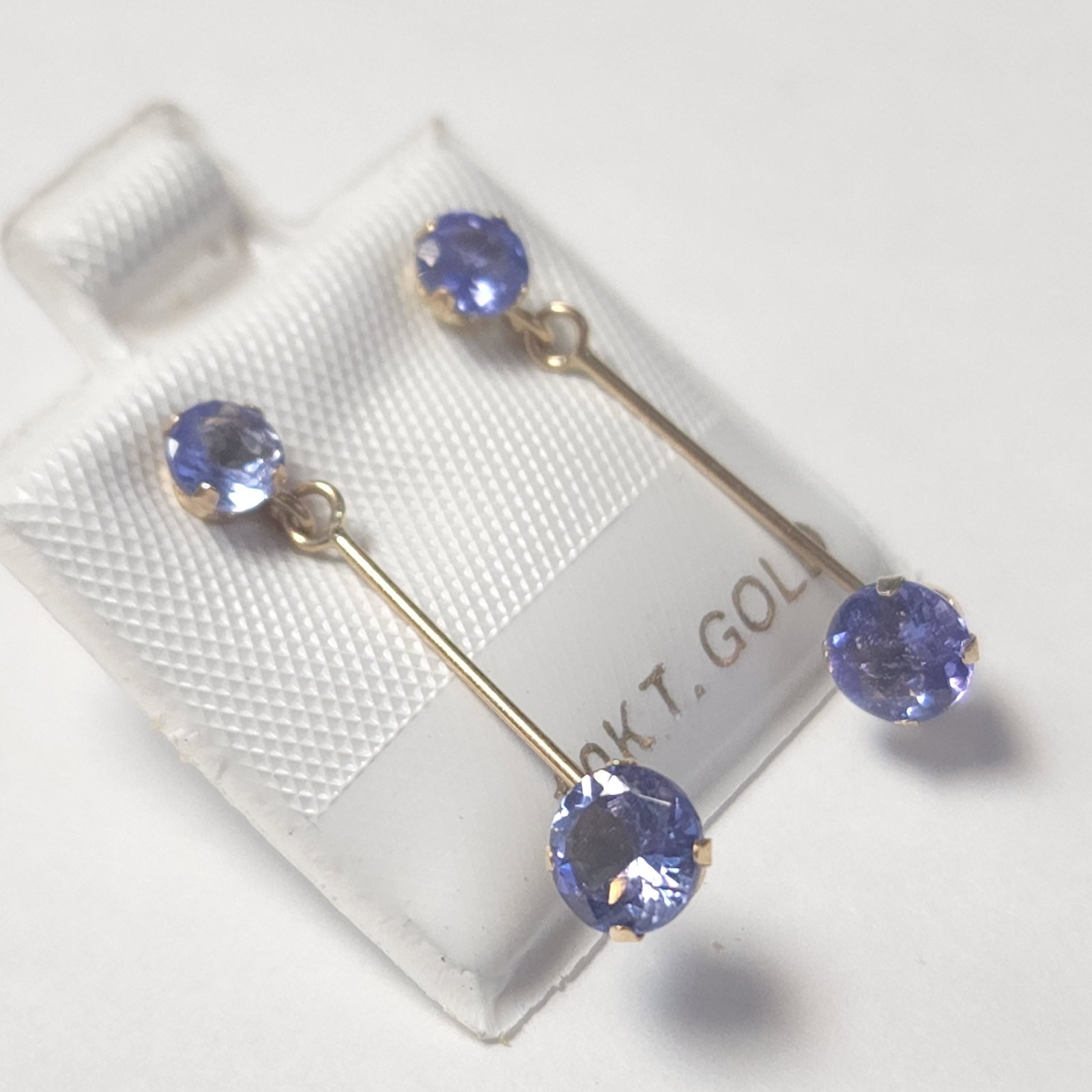 $600 10K Tanzanite(0.55ct) Tanzanite(0.52ct) Earrings: 10K Yellow Gold Tanzanite(0.55ct) Tanzanite(0.52ct) Earrings, Made in Canada, Suggested Retail Value $600