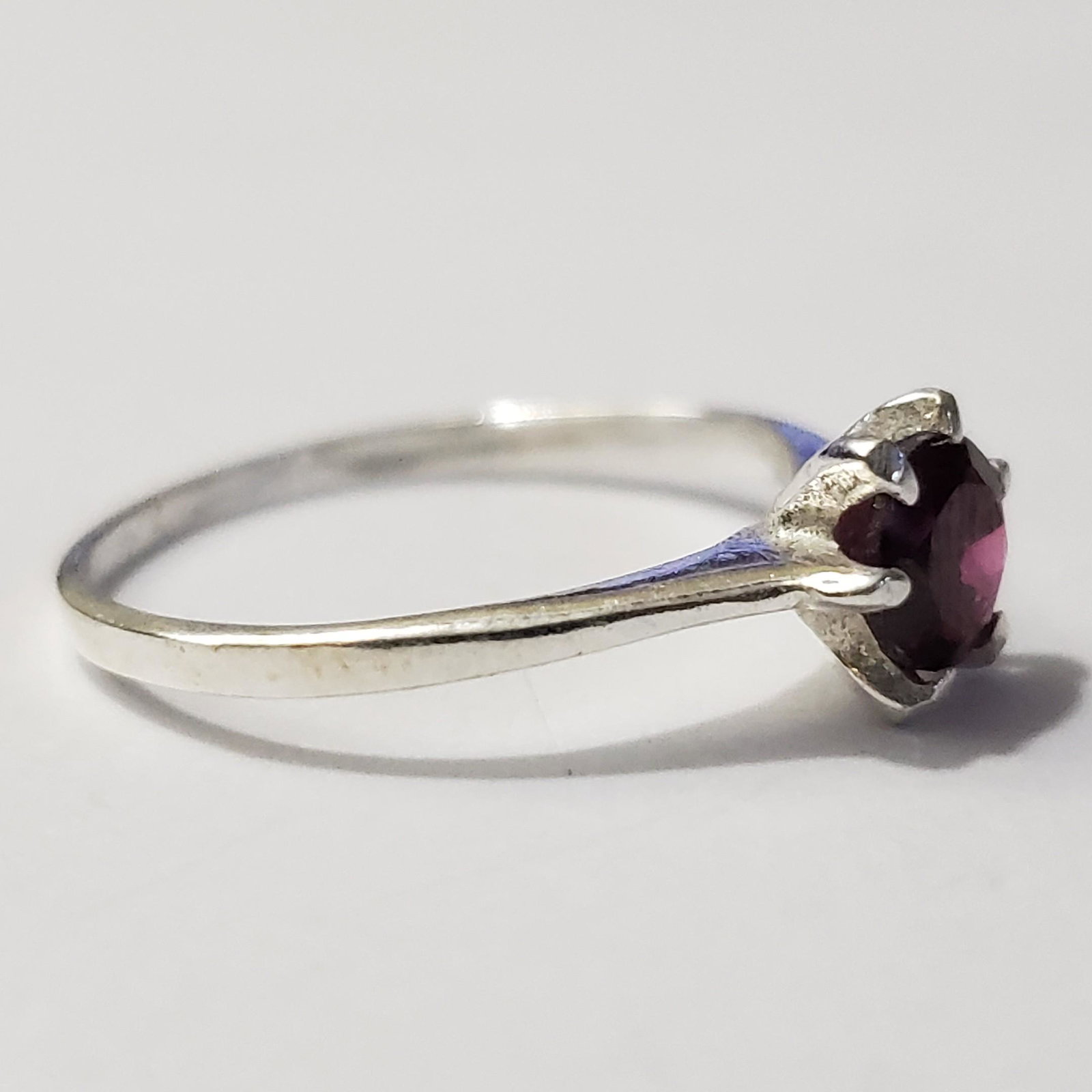 Silver Garnet Ring: Silver Garnet Ring (~Size 6)(Ring is resizable for $40) (~length 0 inches), Suggested Retail Value $60