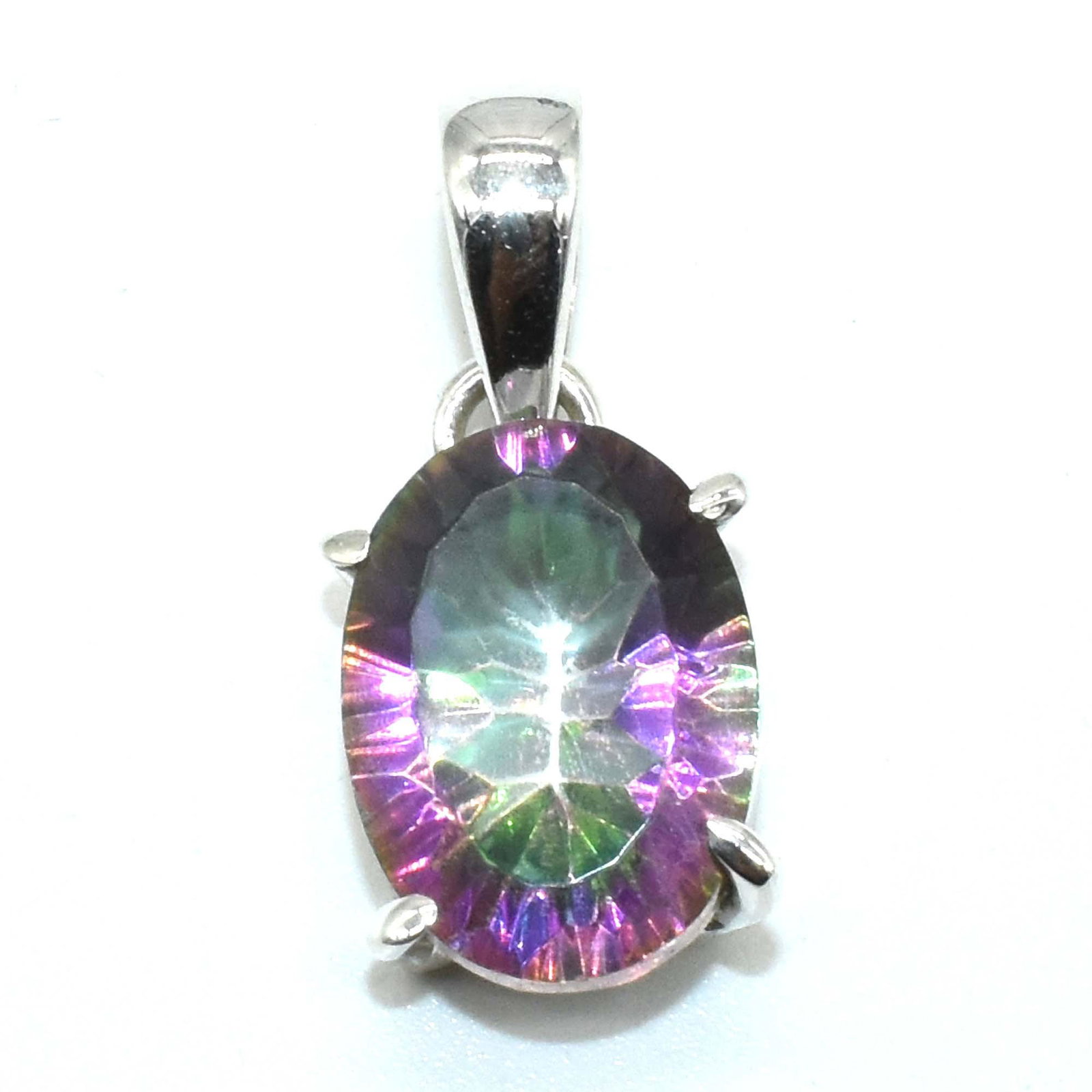 $400 Silver Mystic(20.7ct) Earring Ring Pendant Set: Silver Mystic(20.7ct) Earring Ring Pendant Set (~Size 7)(Ring is resizable for $40) (~length 0 inches) (~weight 13.2g), Suggested Retail Value $400