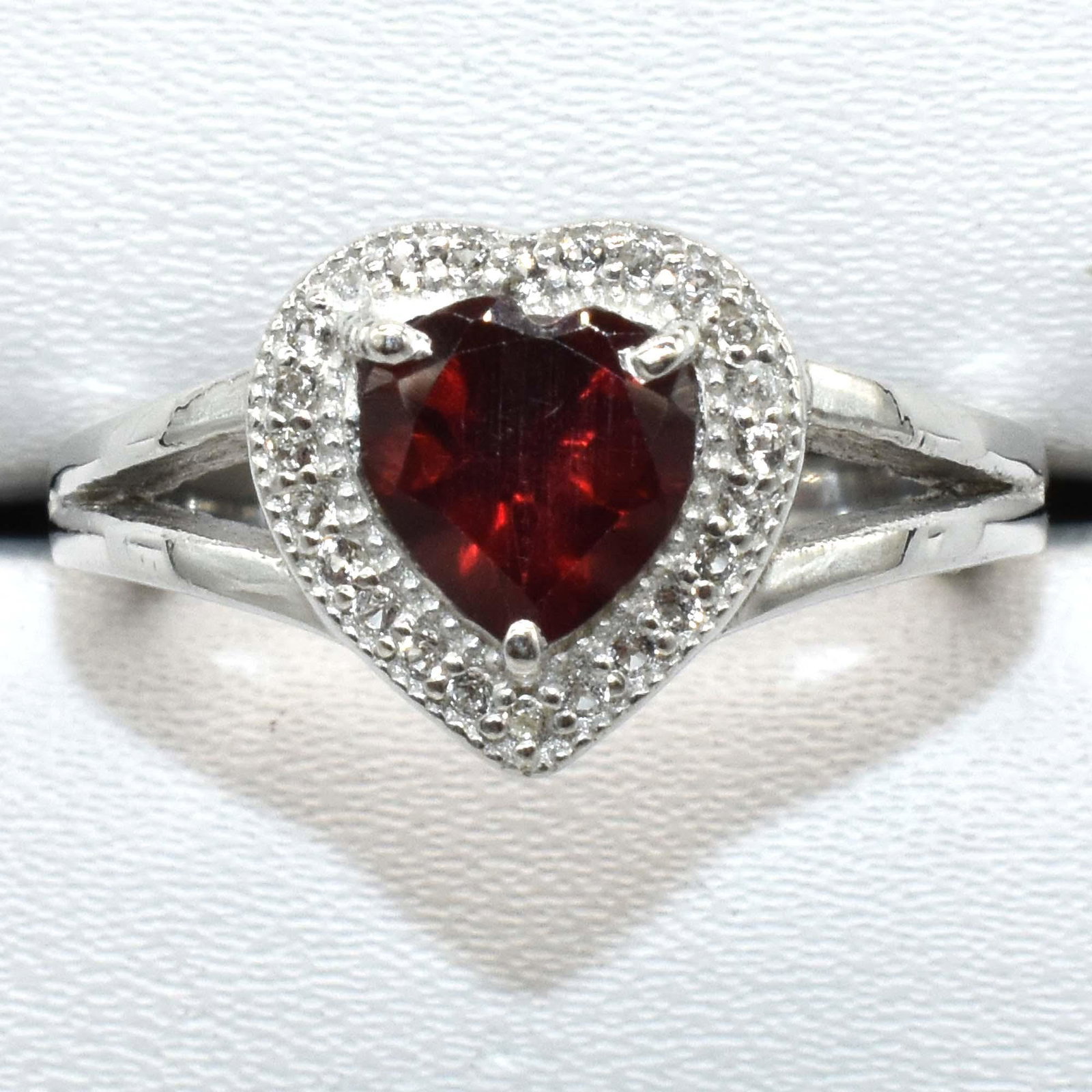 $220 Silver Reg Garnet(1.65ct) Ring: Silver Reg Garnet(1.65ct) Rhodium Plated Ring (~Size 7)(Ring is resizable for $40) (~length 0 inches) (~weight 3.75g), Suggested Retail Value $220