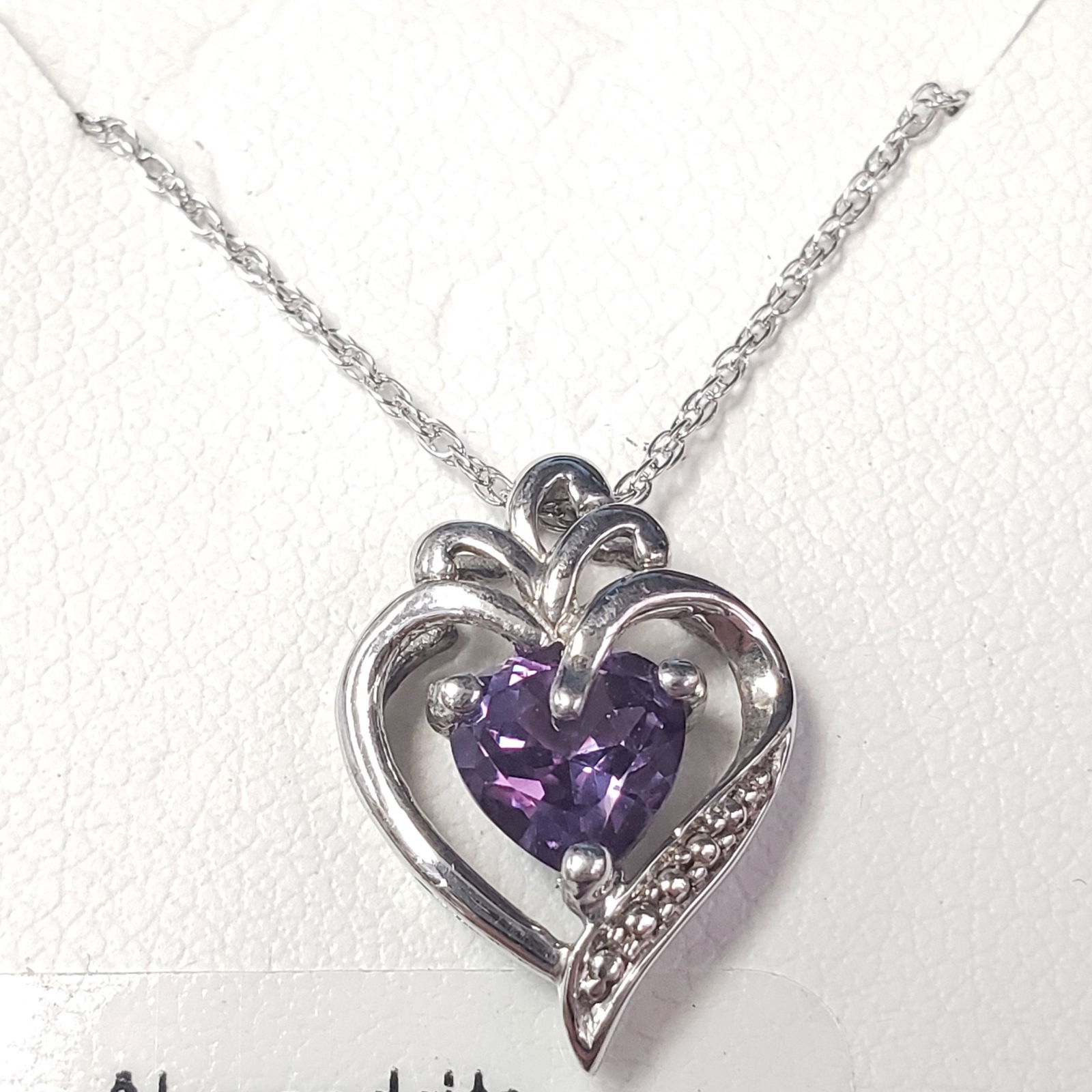$160 Silver Created Alexandrite 19" Necklace: Silver Created Alexandrite 19" Necklace, Suggested Retail Value $160