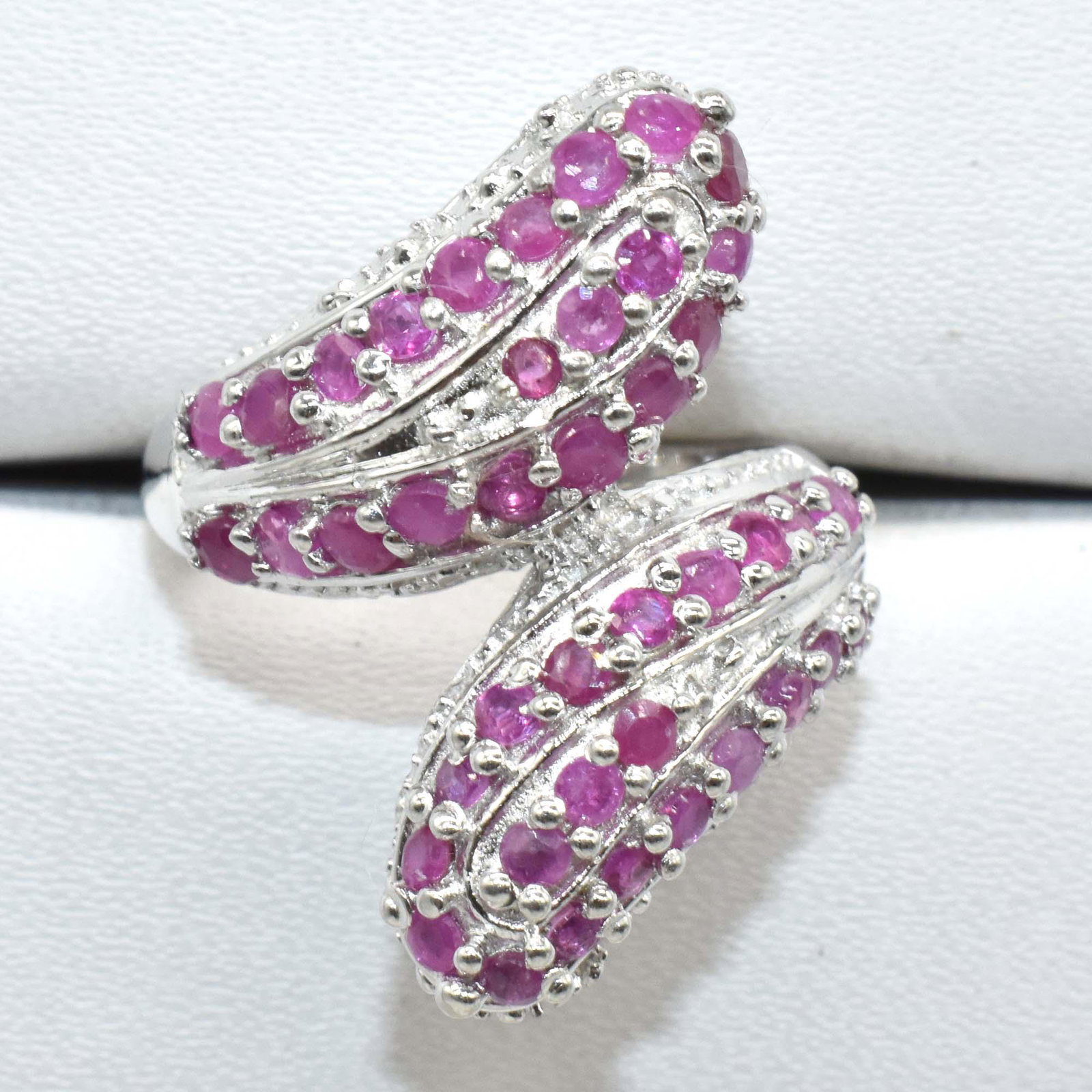 $300 Silver Ruby(2.1ct) Ring: Silver Ruby(2.1ct) Rhodium Plated Ring (~Size 7)(Ring is resizable for $40) (~length 0 inches) (~weight 5.9g), Suggested Retail Value $300