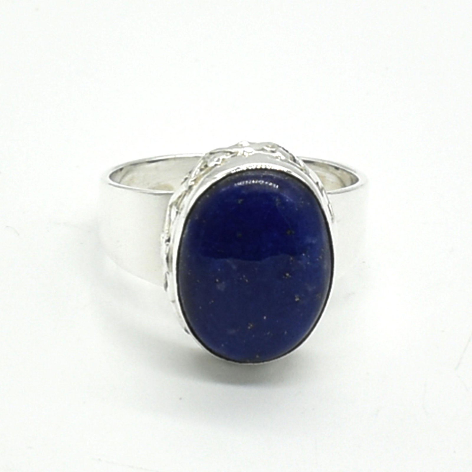 Silver Lapis(10.8ct) Ring: Silver Lapis(10.8ct) Hand Made Mens Ring Ring (~Size 0) (~length 0 inches) (~weight 6.6g)