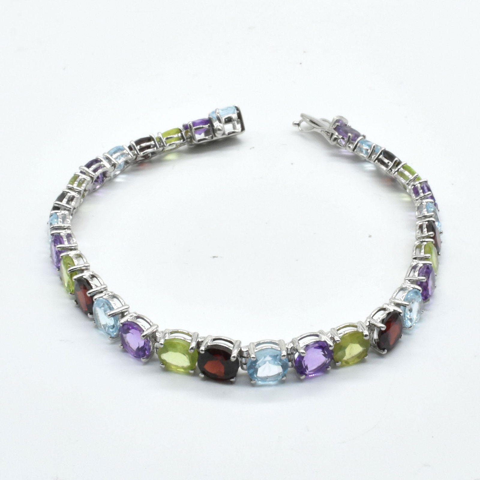 $680 Silver Gem Stone(27.9ct) Bracelet (1 of 4)