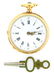 JEWELRY: 18K Pendant Watch with Enamel, open face