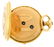 JEWELRY: 18K Pendant Watch with Enamel, open face - 2
