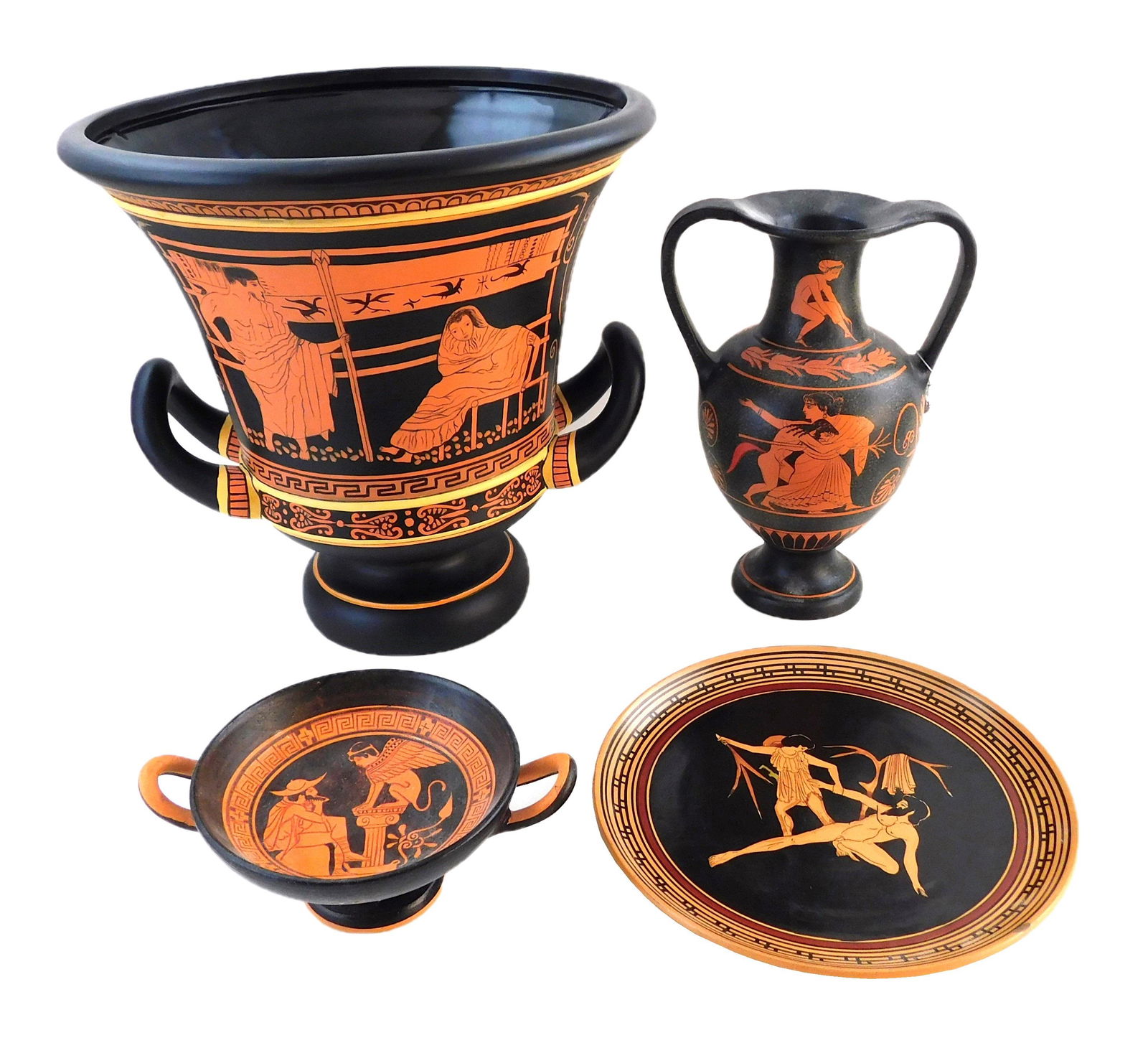 Four Ancient Greek-style pottery reproductions, 20th/ (1 of 8)