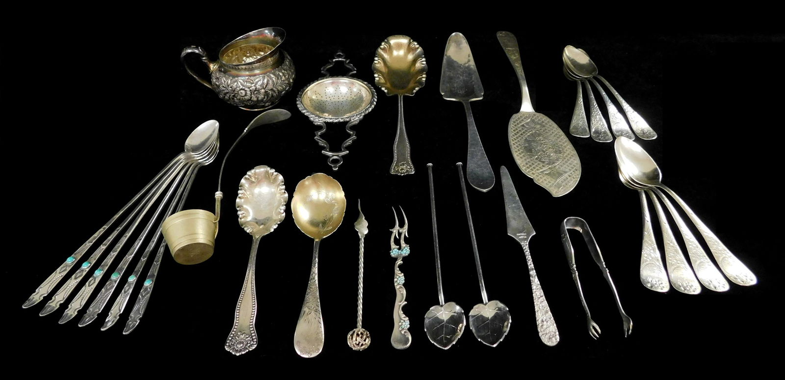 SILVER: Twenty-eight pieces of assorted silver, various (1 of 5)